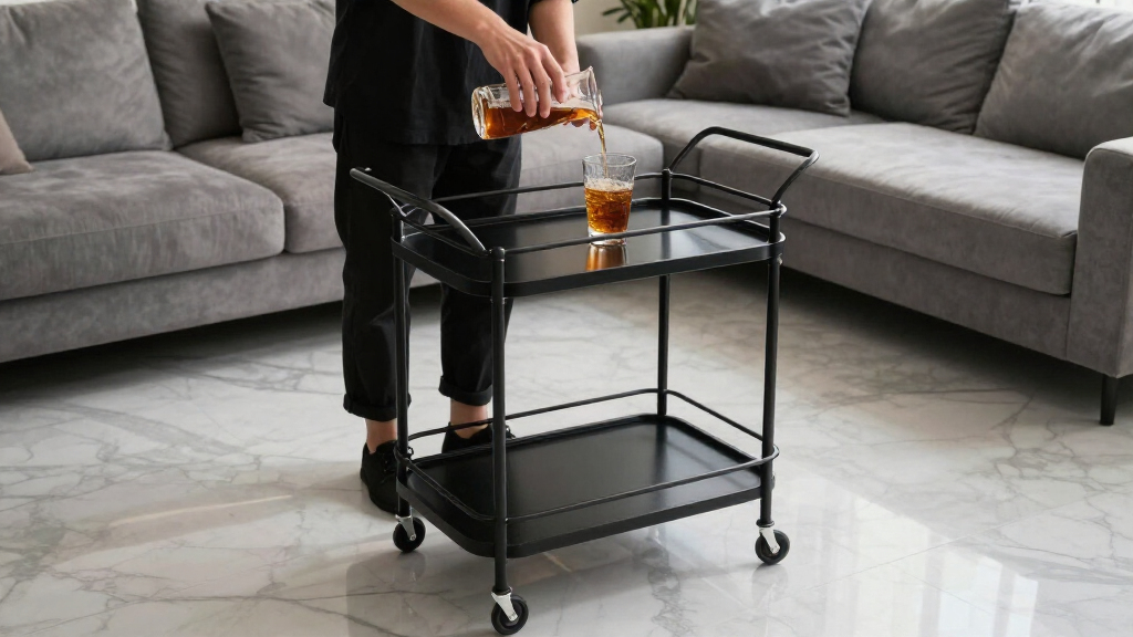 elegant bar carts with wheels