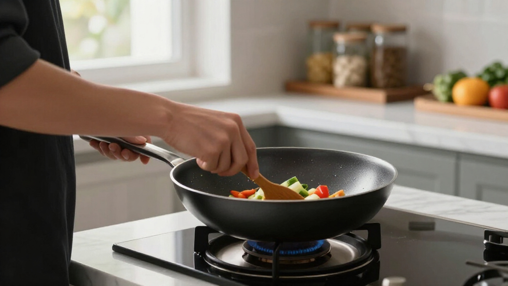 high end premium nonstick cookware set for low oil cooking