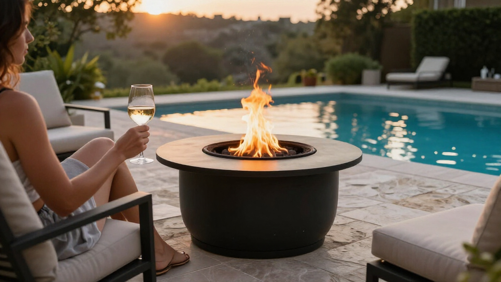 best pool fire pit table