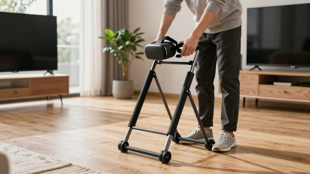 best folding wheel stands for VR