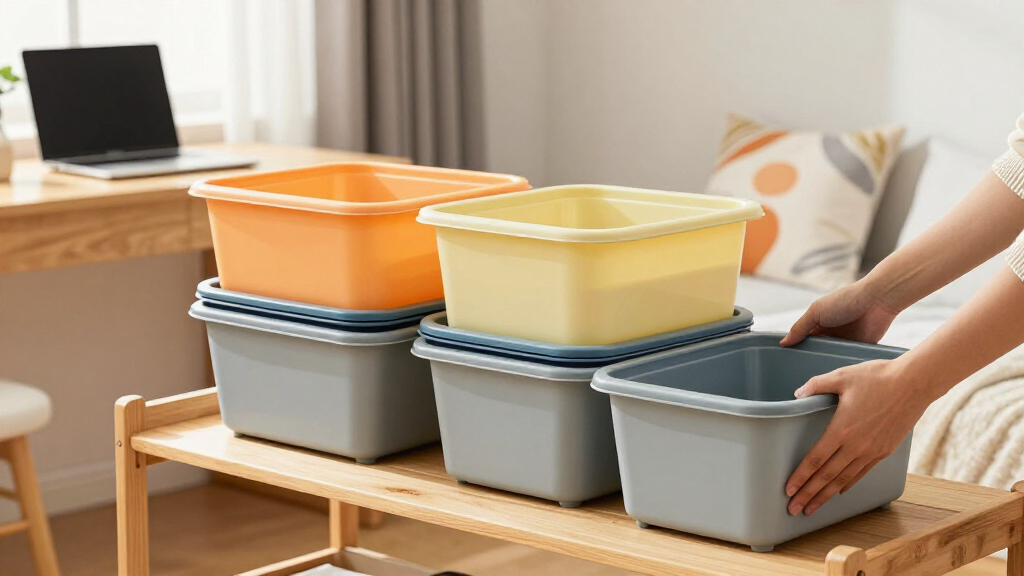 dorm room organization bins