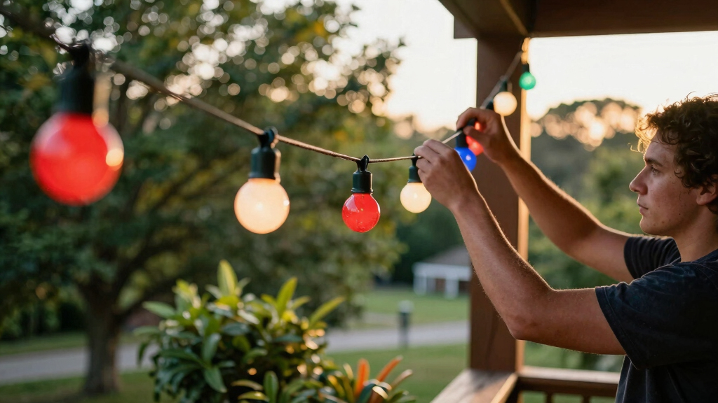 patriotic outdoor string lights