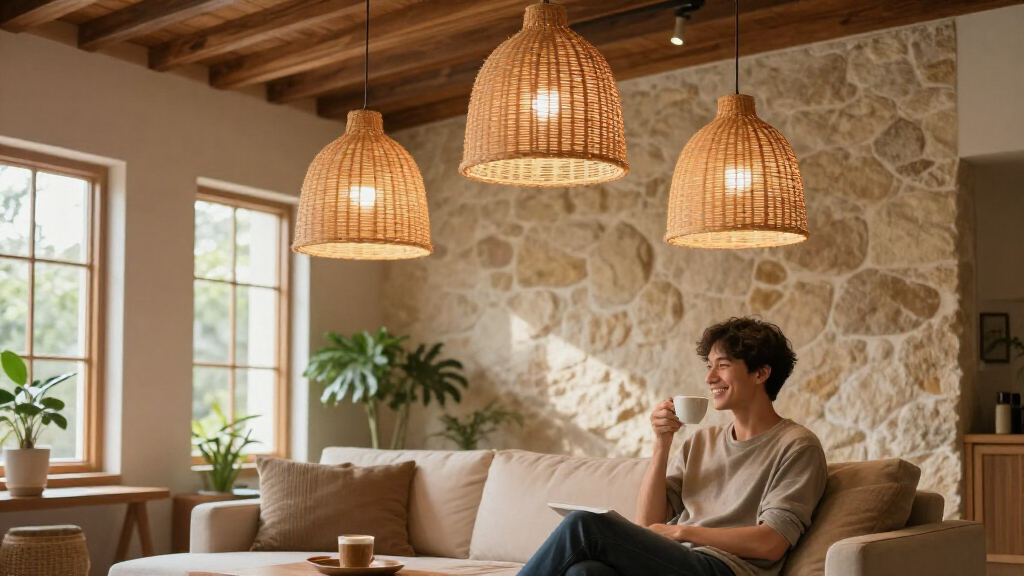 rattan pendant lights