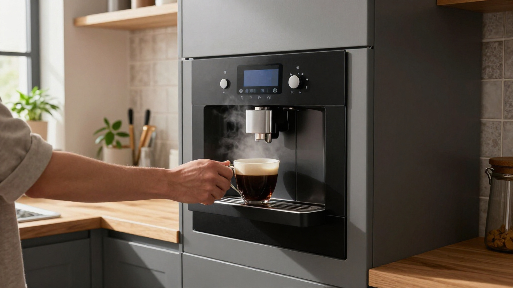 built in coffee machine wall
