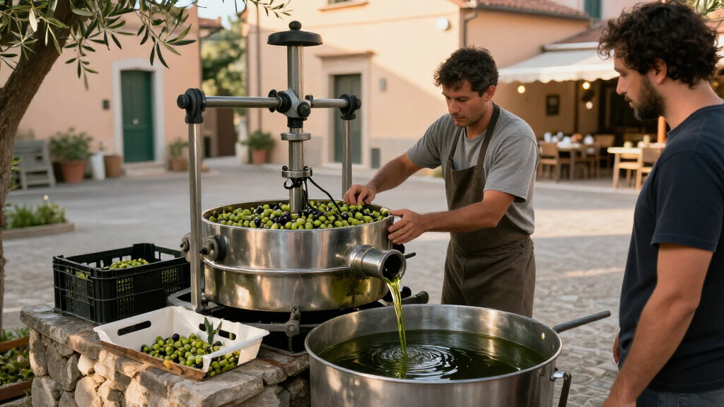 Follow olives through the mill to understand what reaches your bottle