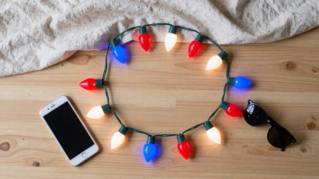patriotic LED string lights