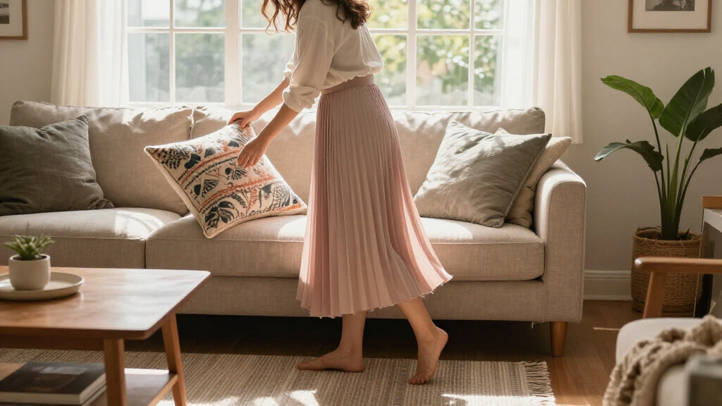 pleated midi skirts