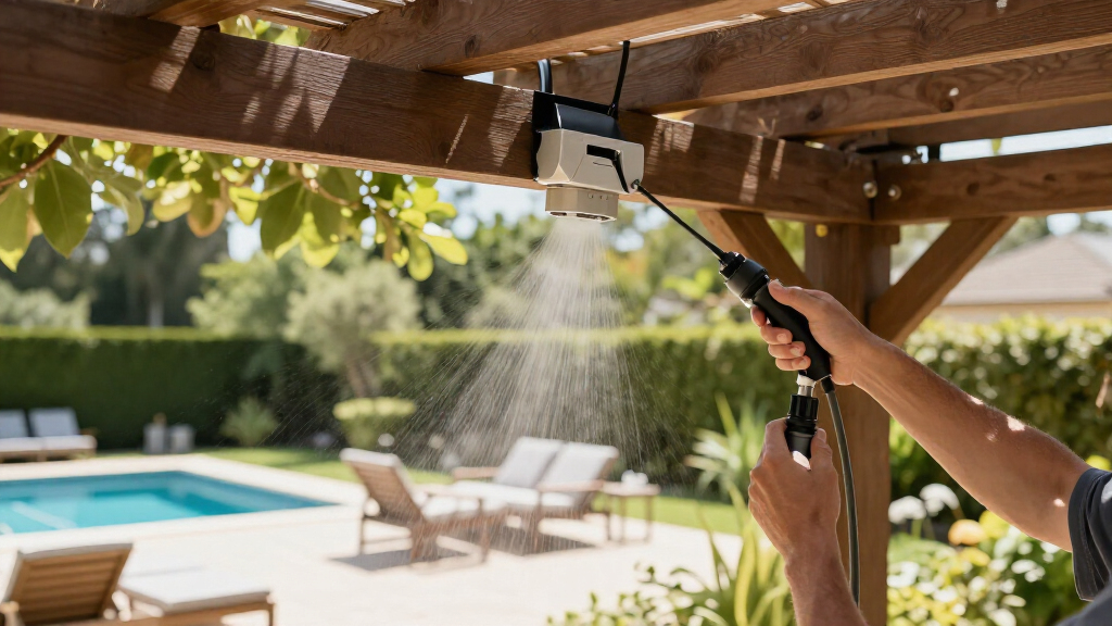 pergola mounted misting kits premium