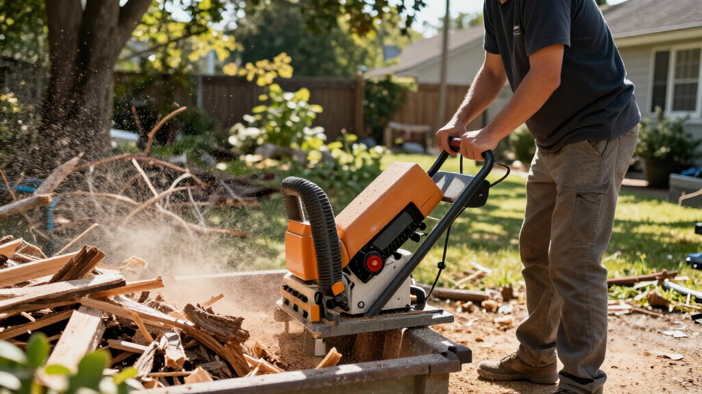 wood chipper shredder for storm debris