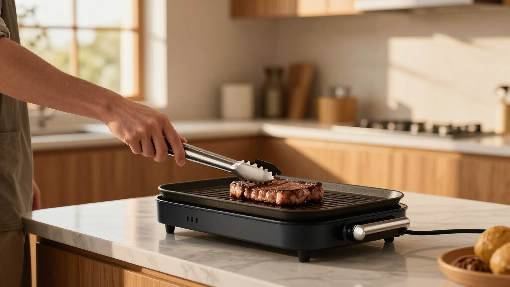 indoor grill with temperature probe