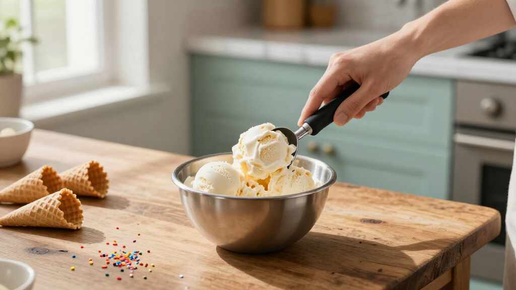 ice cream scoops with ergonomic handles