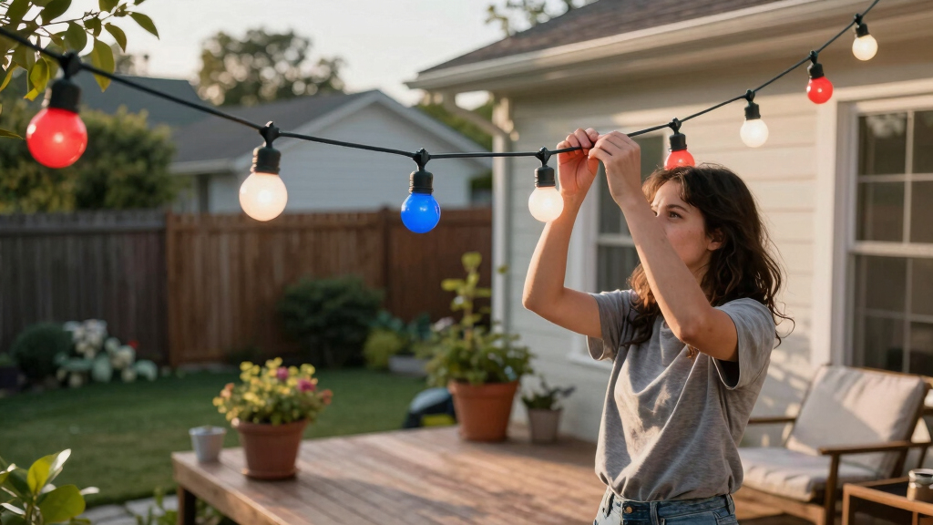 patriotic outdoor string lights
