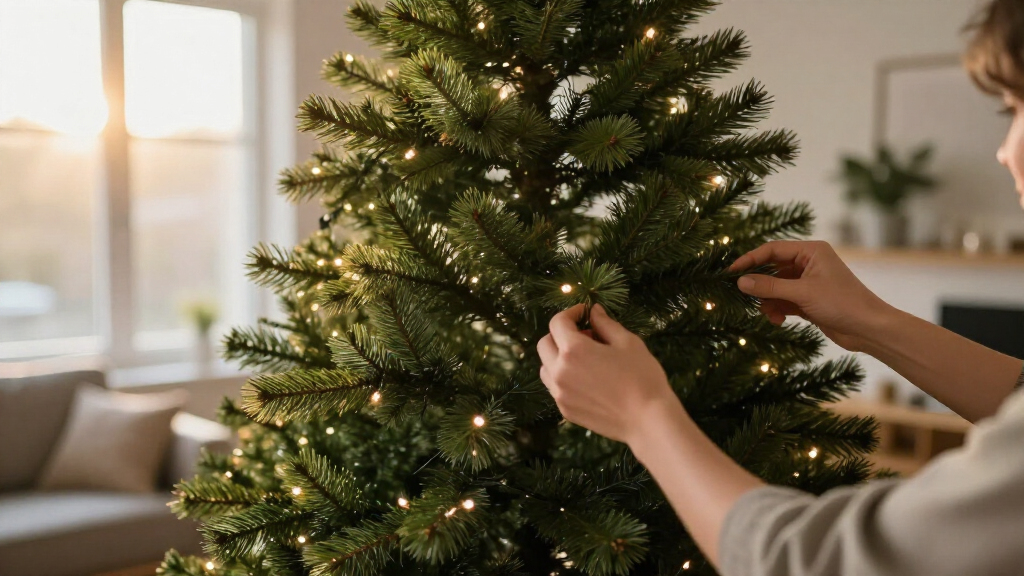 prelit christmas trees realistic pe needles