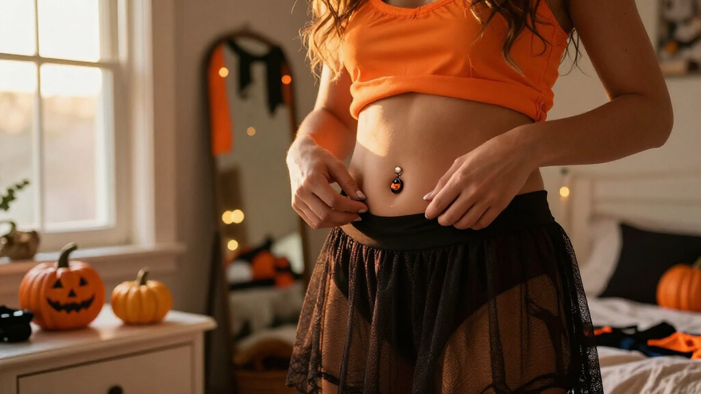 halloween belly button rings