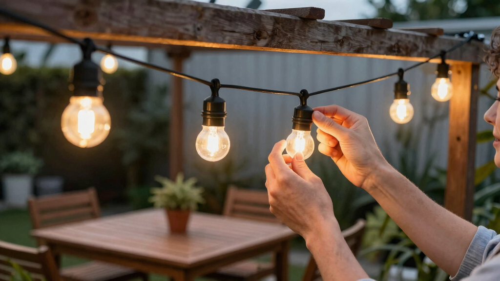 smart outdoor string lights