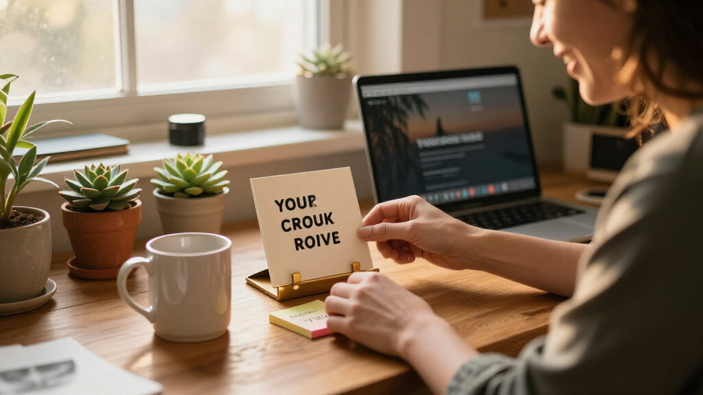 motivational quote desk accessories