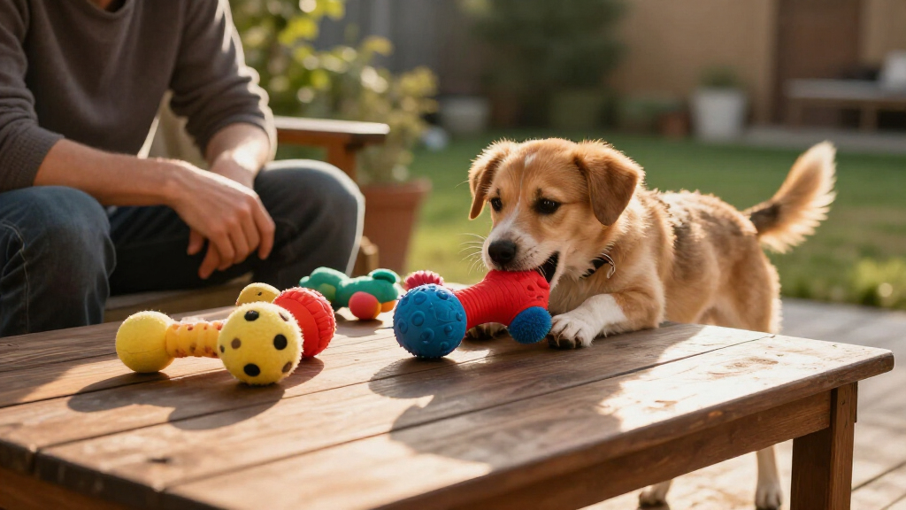 color dog toys
