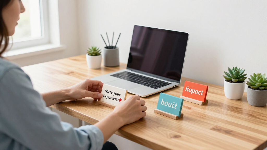 motivational quote desk accessories
