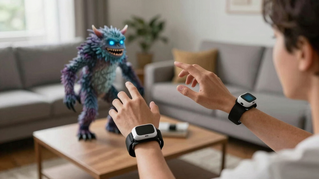 hand trackers for vr monster interactions