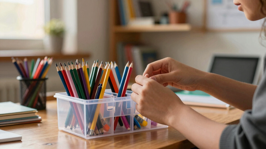school supplies organizer
