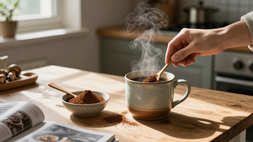 mushroom coffee powder blends