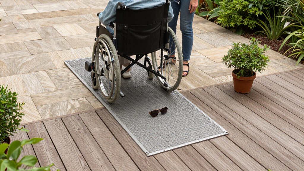 threshold ramp systems for wheelchairs