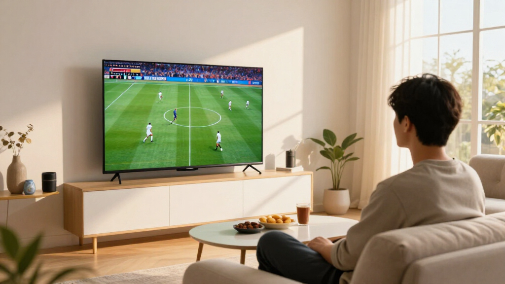 best bright room mini led tv for football