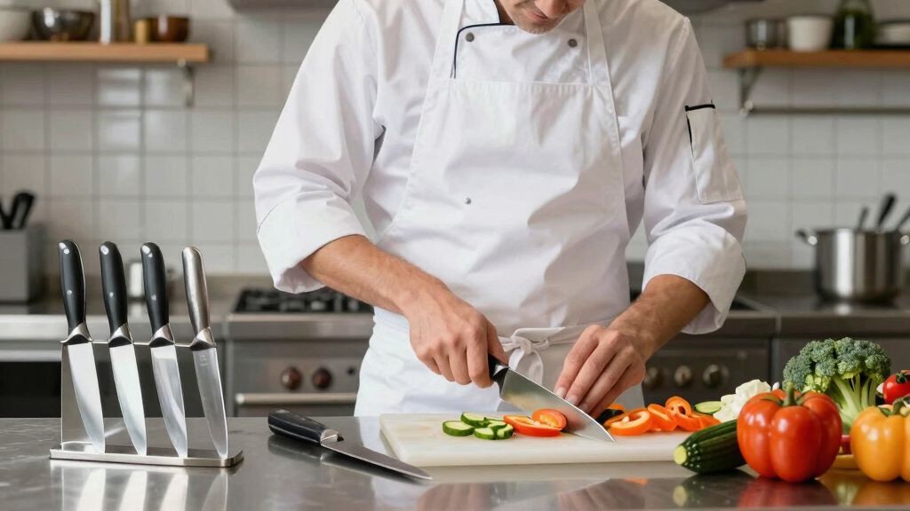 professional chef knife set for halal prep