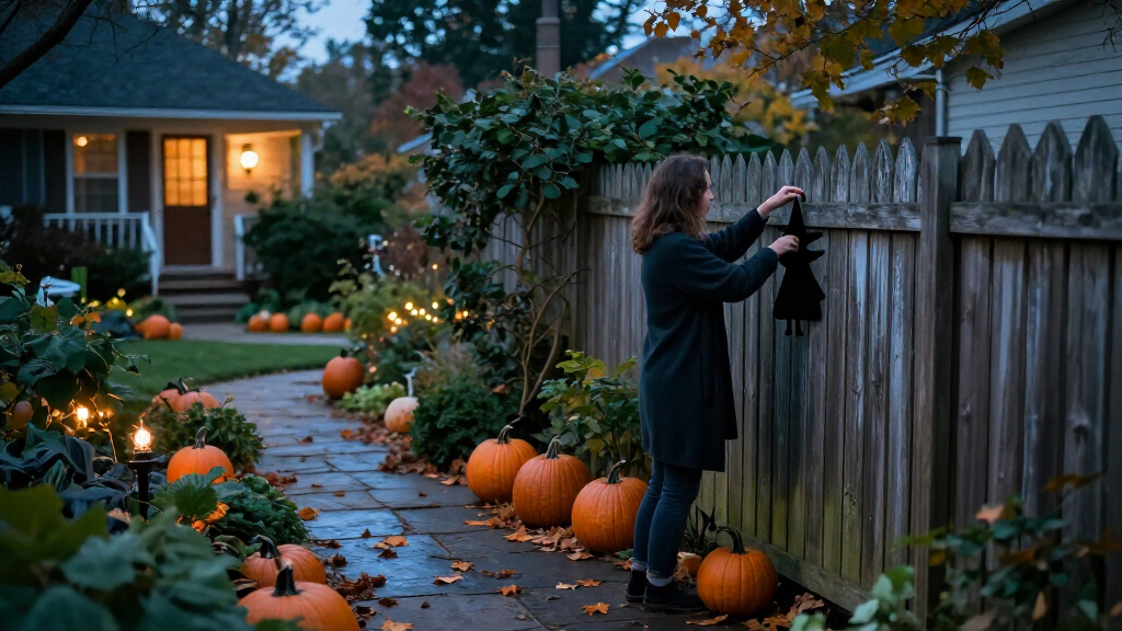 Halloween outdoor witch decorations