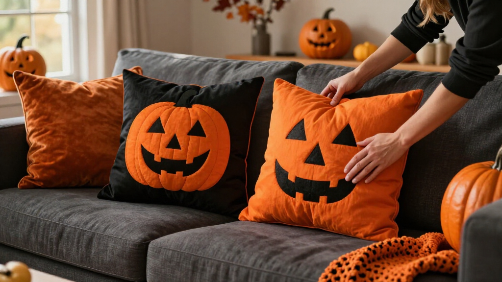 Halloween throw pillow covers
