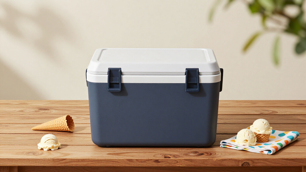 portable freezer cooler for ice cream travel
