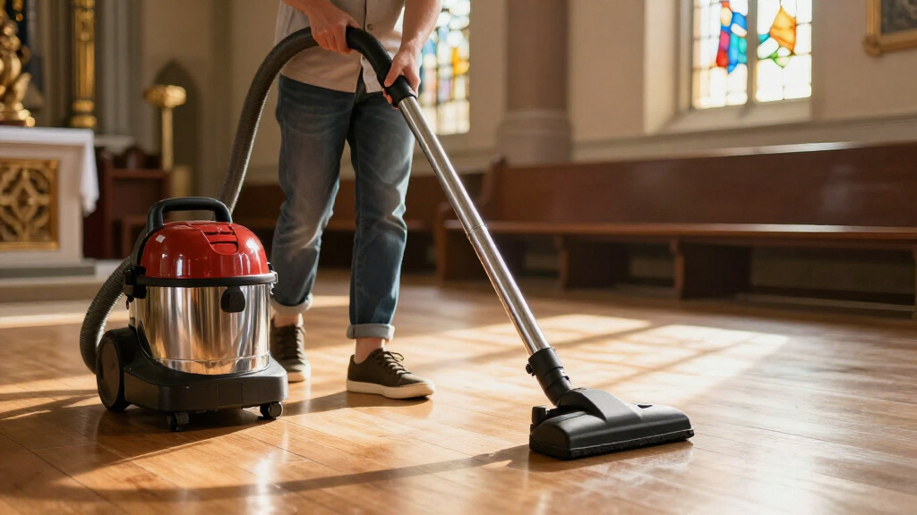 commercial vacuum for church cleaning team