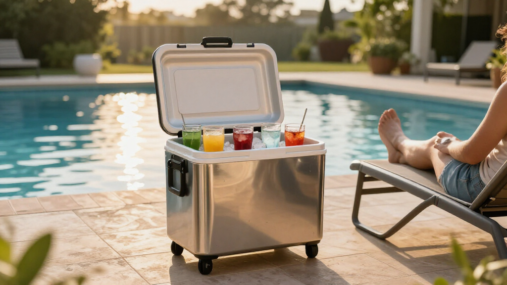 cooler cart for poolside