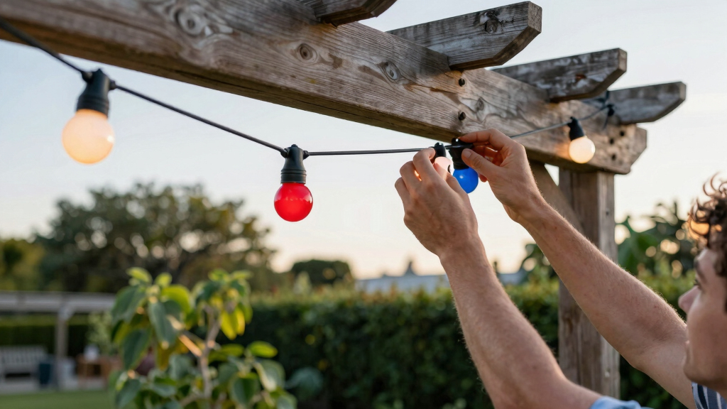 patriotic outdoor string lights