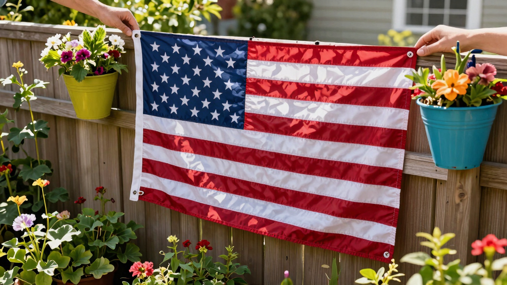 American flag outdoor decorations