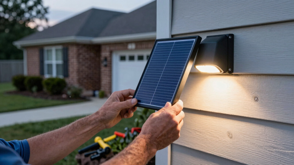 solar-powered outdoor security lights