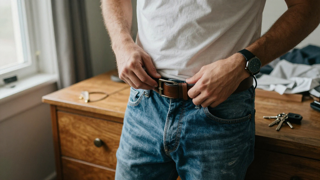 mens leather belts