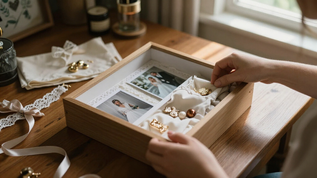 wedding shadow boxes for keepsakes