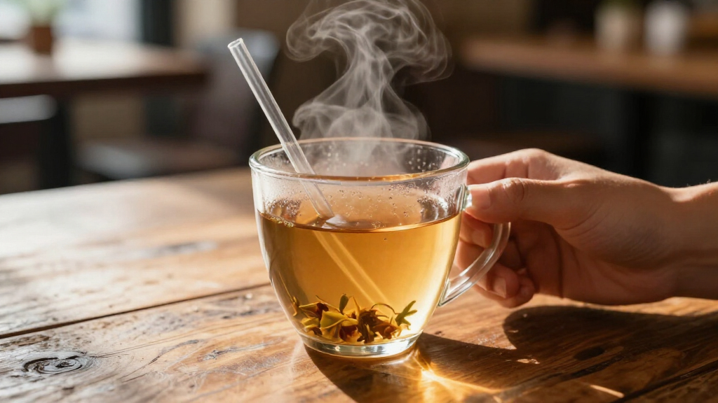 reusable glass straw for tea