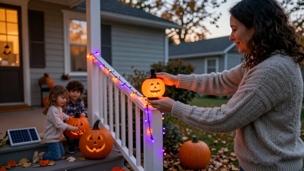 solar powered Halloween lights