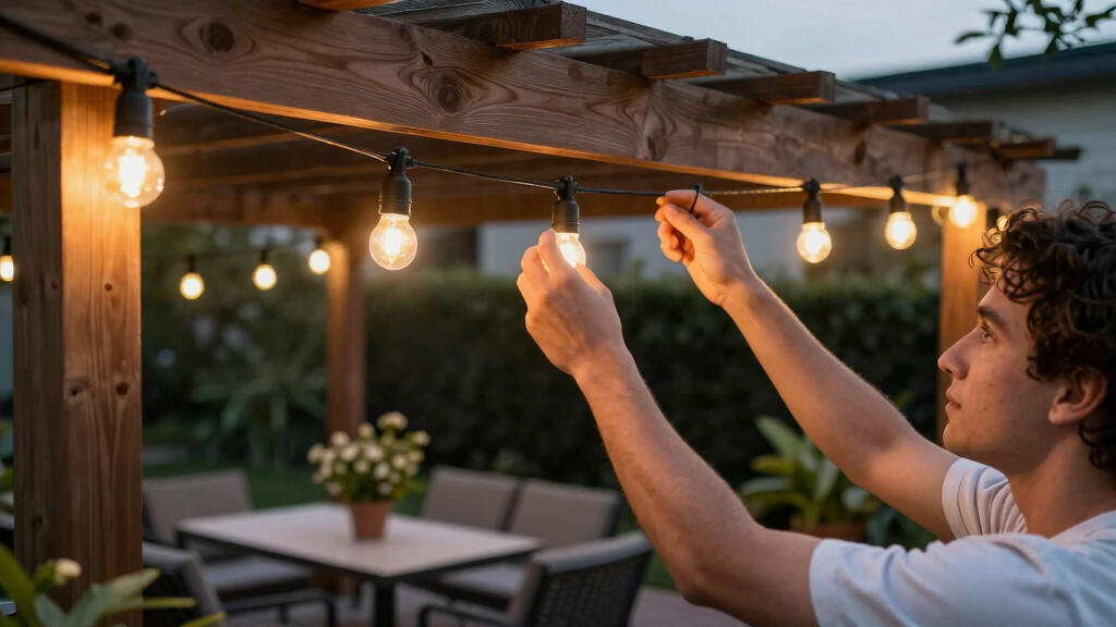 smart outdoor string lights