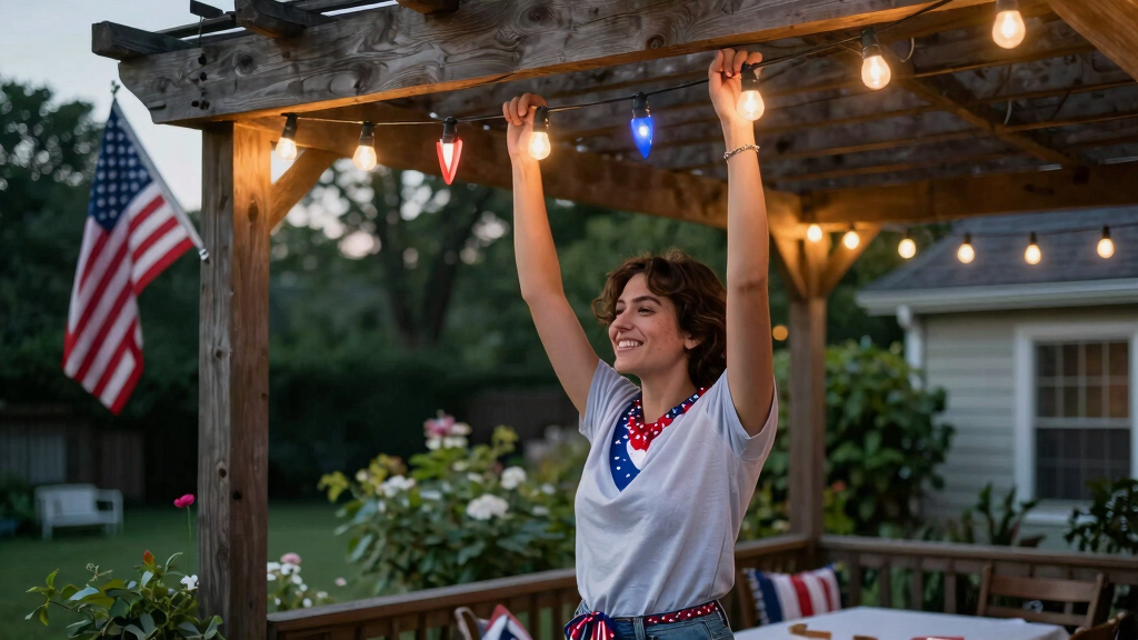 patriotic outdoor string lights