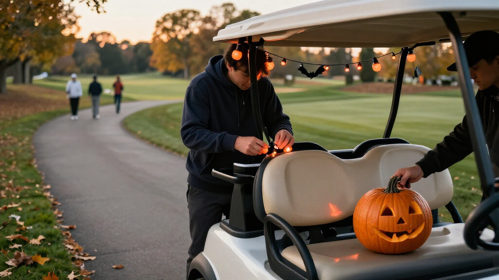 Halloween golf cart decorations
