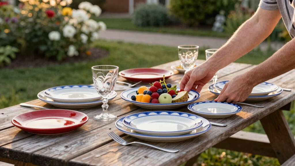 patriotic outdoor dinnerware sets