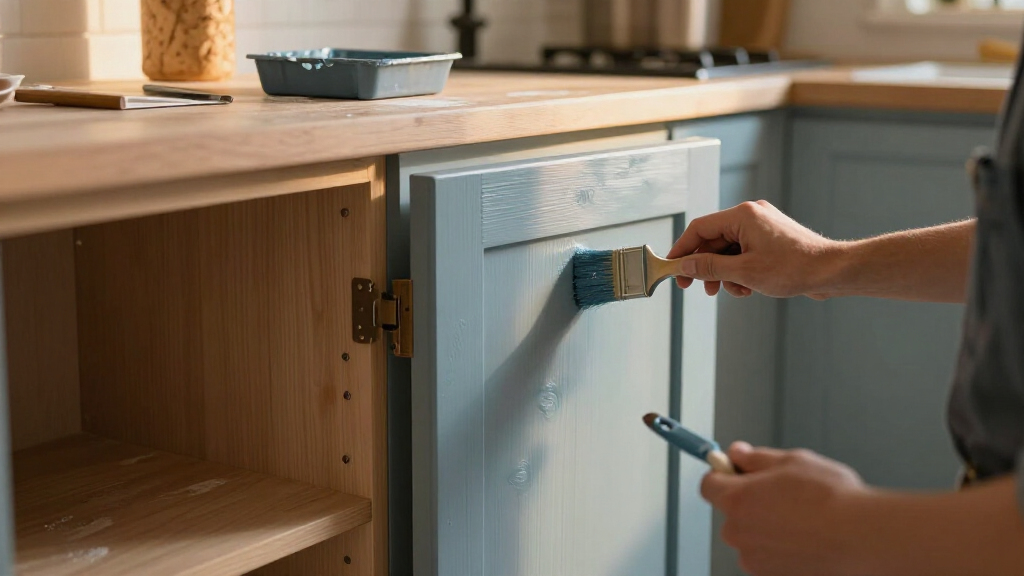 best blue kitchen cabinet paint