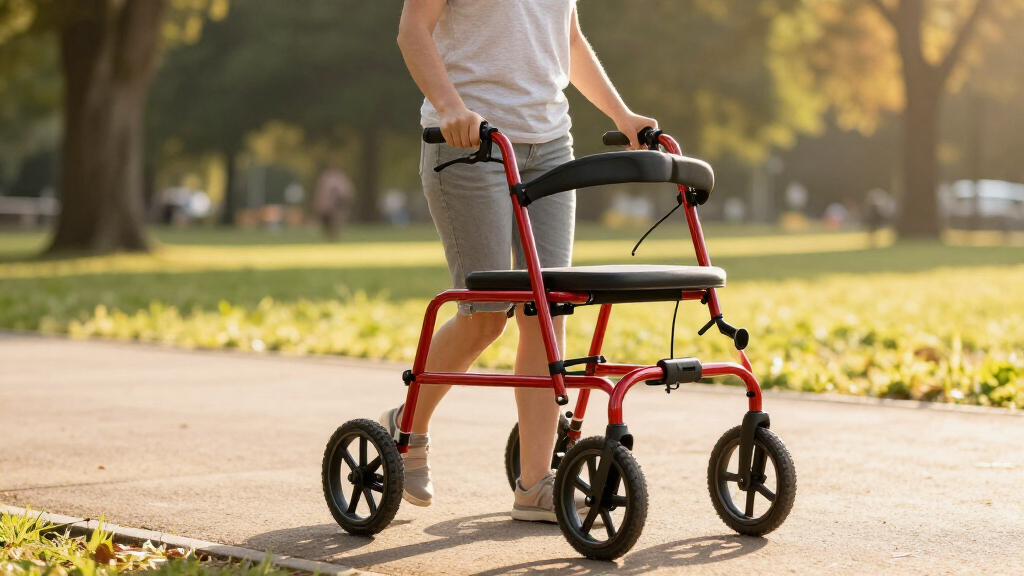 all terrain rollator walker with large wheels