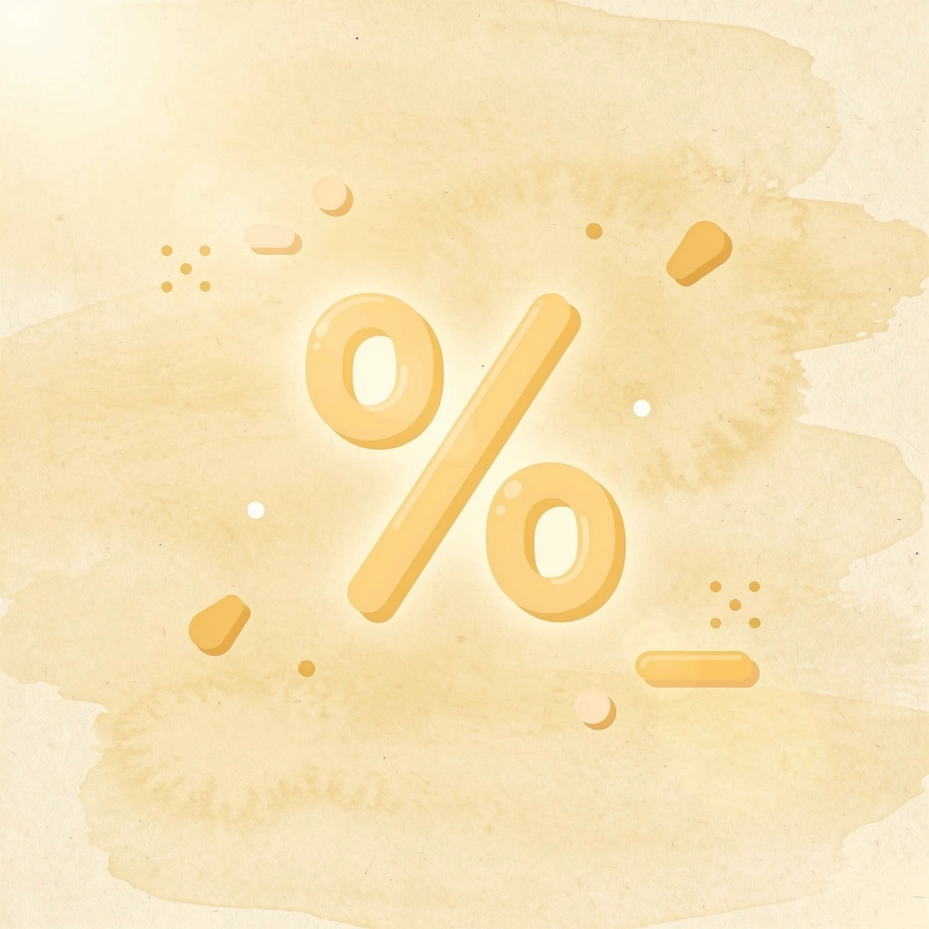 Spotlight on percentage sign representing tax coordination