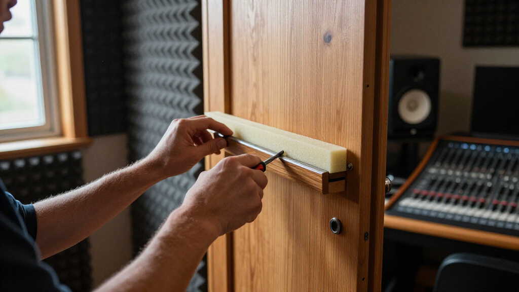 acoustic door sweep for sound isolation