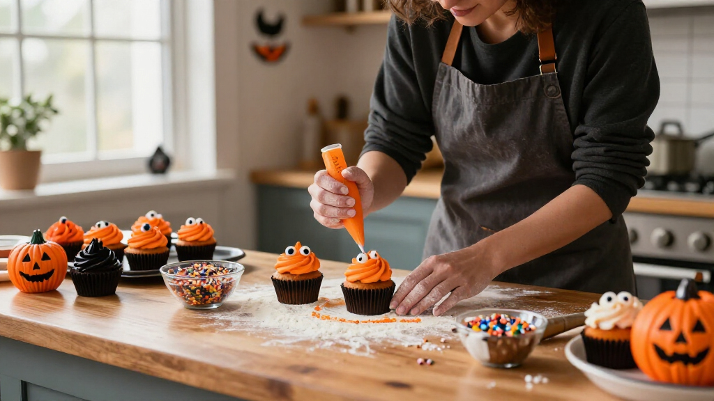 Halloween cupcake decorating supplies