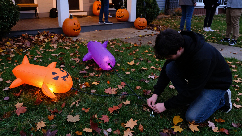 Halloween inflatable yard decorations